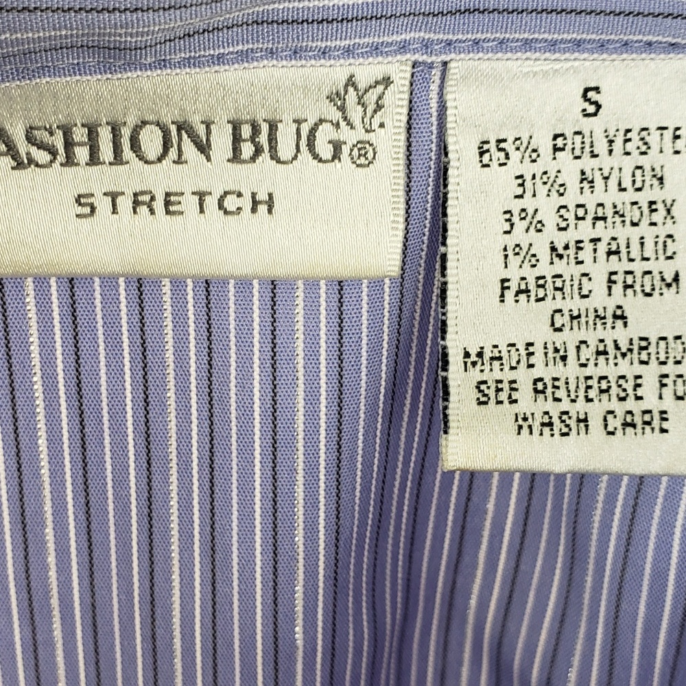 Fashion Bug Top size Small Purple Stripe - Picture 6 of 6